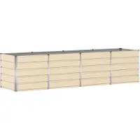vidaXL Plantenbak Ivoor 320 x 80 x 75 cm Staal