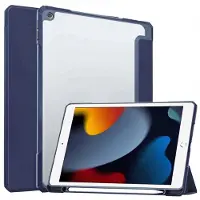 IMoshion Trifold Hardcase Bookcase voor de Apple iPad 9 (2021) 10.2 inch / iPad 8 (2020) 10.2 inch / iPad 7 (2019) 10.2 inch - Donkerblauw