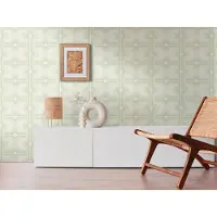 A.S. Création Retropatroon op vliesbehang in lichtgroen - groen, crème