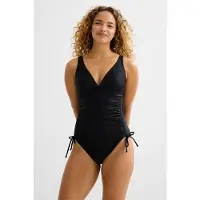 Beachwave corrigerend badpak met beugel zwart female | Maat: C 42