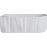 Boss & Wessing Hoekbad links bws alivia 180x80 cm acryl met waste mat wit
