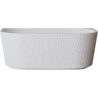 Boss & Wessing Ligbad half vrijstaand bws alivia 170x80 cm acryl met waste glans wit