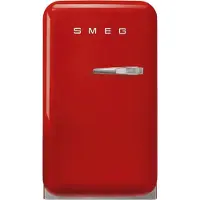Smeg Koelkast Retro Vrijstaande ijskast Koelkast, Jaren 50, Enkeldeurs, Vrijstaand , Positie scharnier: Links, Rood