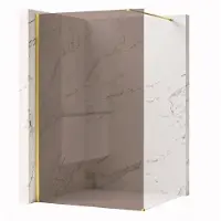 REA Flexi Brown - Douchewand - Gouden - 110 Rookbruin Glas 8 mm - 120X110X195cm