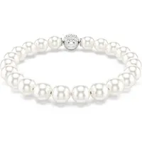 Swarovski Armband 'Matrix' zilver / parelwit