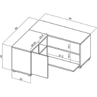 Sonstiges Symbiosis- TV Meubel Tv-meubel Pilar x met 2 deuren - 90cm - Zwart