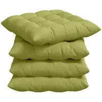 vidaXL Zitkussens 4 st Stof Lichtgroen 40 x 40 x 6 cm