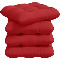 vidaXL Zitkussens 4 st Stof Rood 40 x 40 x 12 cm