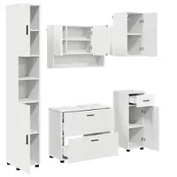 vidaXL Badkamermeubel Set 5 st Wit 35 x 30 x 192 cm