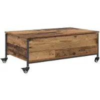 vidaXL Salontafel Oud Hout 91 x 55 x 32 cm Bewerkt hout