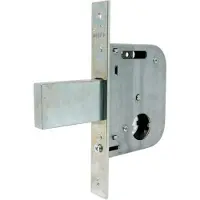 Welka Inbraakwerende insteekslot voor poorten, met schuifgrendel en nachtslot, model 073 - 45 mm, met een 32 mm schuifgrendel (07345000)