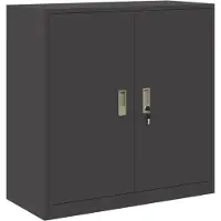 vidaXL Opbergkast Zwart 90 x 40 x 90 cm Staal