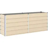 vidaXL Plantenbak Ivoor 195 x 50 x 75 cm Gegevens staal