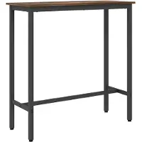 vidaXL Tafel Rook Eiken 100 x 40 x 100,5 cm Engineered hout en staal