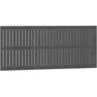 vidaXL Wandhoofdbord 204x3x90 cm massief grenenhout grijs