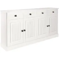 Loft 24 Dressoir Liotta met 2 laden en 2 verstelbare planken, massief grenen