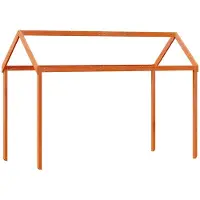 vidaXL Kinderbedhuisje 207x95,5x159 cm massief grenenhout wasbruin
