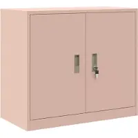 vidaXL Opbergkast Roze 80 x 40 x 70 cm Staal