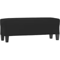 vidaXL Bankje 100x35x41 cm microvezelstof zwart