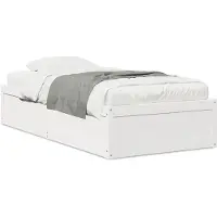 vidaXL Bedframe zonder matras massief grenenhout wit 90x190 cm