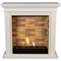 Xaralyn Bio-ethanol haard - Cadiz BST-MDW - Witte houten haardombouw - 3 KW Verwarming