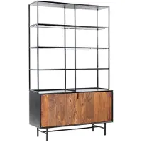 Tower Living Taviano bookcase with 2 drs. 110x40x180 (Naturel, 110x180x40cm)