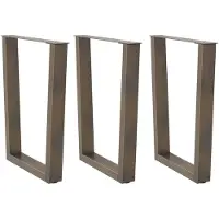 vidaXL Eettafelpoten 3 st V-vormig 70x(72-73,3) cm staal naturel
