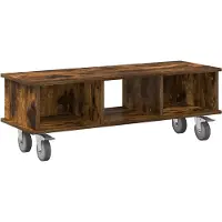 vidaXL TV Stand 100 x 35 x 35 cm Rook Eiken Bewerkt hout