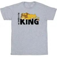Disney Jongens The Lion King Papa is Koning T-Shirt (Sportgrijs)