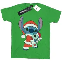 Disney Meisjes Lilo en Stitch Kerstmis T-shirt Katoen (Iers Groen)