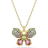 Swarovski Ketting 'Idyllia' blauw / goud / groen / pink