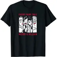 Disney Heren Elk sprookje heeft een schurk nodig Katoenen T-shirt (Zwart)