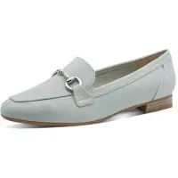 Marco Tozzi Dames slipper/loafer, klassiek model met decoratieve band, artikelnummer 2-24212-42, maat: 38 EU, kleur: groen