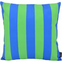 Gek op kussens! Sierkussen streep blauw/groen | 45 x 45 cm | katoen/polyester