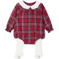 Envie de Fraise Kerst babyset flanellen bloomer en maillot collab vertbaudet x