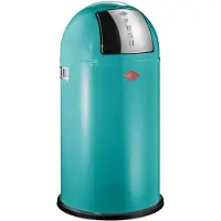Wesco Pushboy Prullenbak | 50 Liter | Metaal - Turkoois | Vuilnisbak - Made in Germany