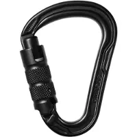 Edelrid HMS Strike Triple Karabiner (Maat One Size, Zwart)