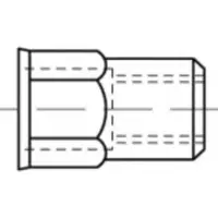 Toolcraft TO-5444331 Popmoer M4 Staal 500 stuk(s)