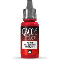 Vallejo Hobbyverf Acrylverf - 72010 Game Color - Bloody Red - Acryl - Verf flesje - 18 ml