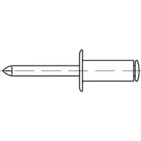 Toolcraft TO-5444403 Popnagel 6.4 mm RVS 250 stuk(s)
