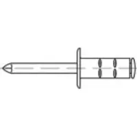 Toolcraft TO-5455215 Open popnagel 4 mm 500 stuk(s)