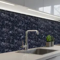 KitchenYeah Keuken achterwand 200x80 cm - Spatscherm zelfklevend Grijs - Zwart - Patroon - Muurbeschermer - Spatwand fornuis