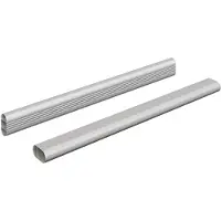 vidaXL Kaststang 2 pcs Zilver 764 x 15 x 29 mm Aluminiumlegering