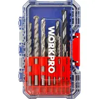 Workpro WP409011 Borenset 16-delig – Voor Hout, Metaal & Metselwerk | Inclusief Koppelbare Opbergbox (S)