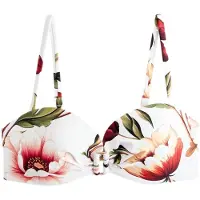 Next Bikinitop groen / rood / wit