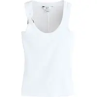 Next - Dames - Geribbeld hemdje met racerback en hardware - Wit