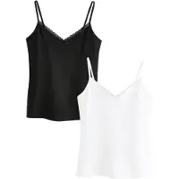 Next - Dames - Menopause Friendly set van 2 verkoelende hemdjes - Zwart