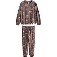 Next Pyjama bruin / aardetinten / groen / offwhite
