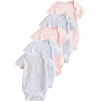 Next Rompertje/body groen / pink / poederroze / wit