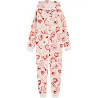 We fashion Nachtkledij rosa / donkerroze / wit